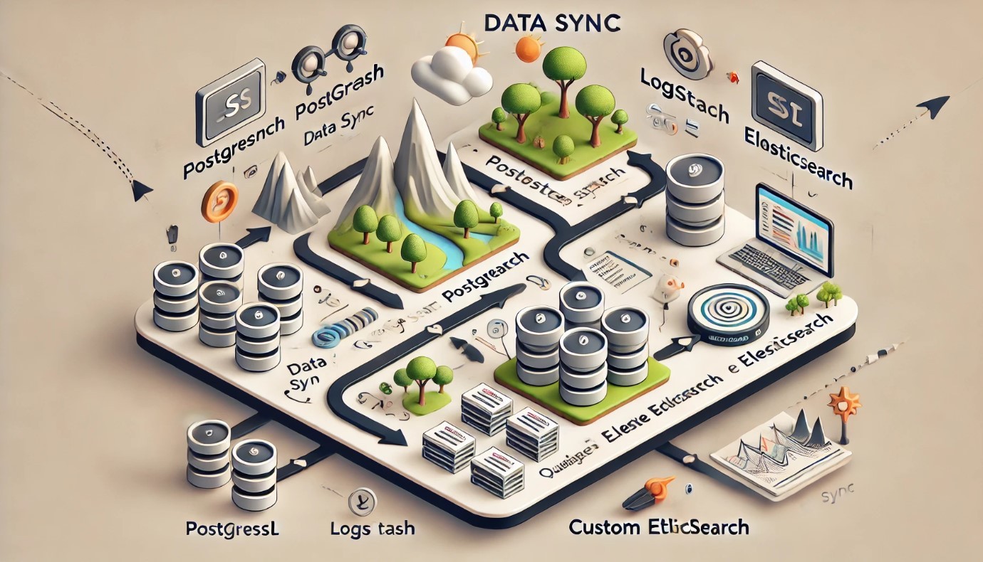 Elasticsearch PostgreSQL Integration Diagra