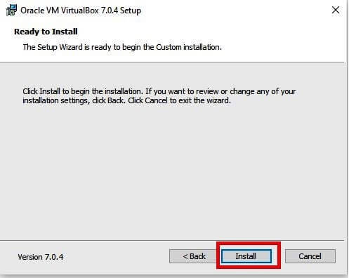 Installing Oracle Virtual Box on WINDOWS - Install